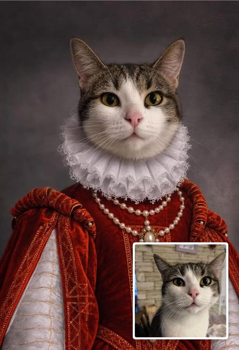Portrét v motivu Queen 👑 na plátně – fotka 4