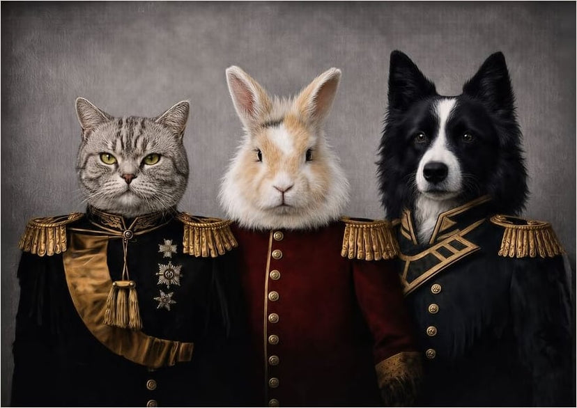 Portrét v motivu Three Generals na plátně – fotka 2